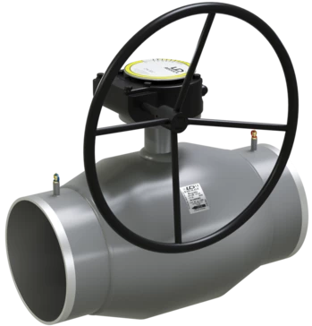 Кран шаровый LD КШЦПР Gas 125.025.П/П.03. из стали 09Г2С Ду125 Ру2,5МПа с редуктором в Туле